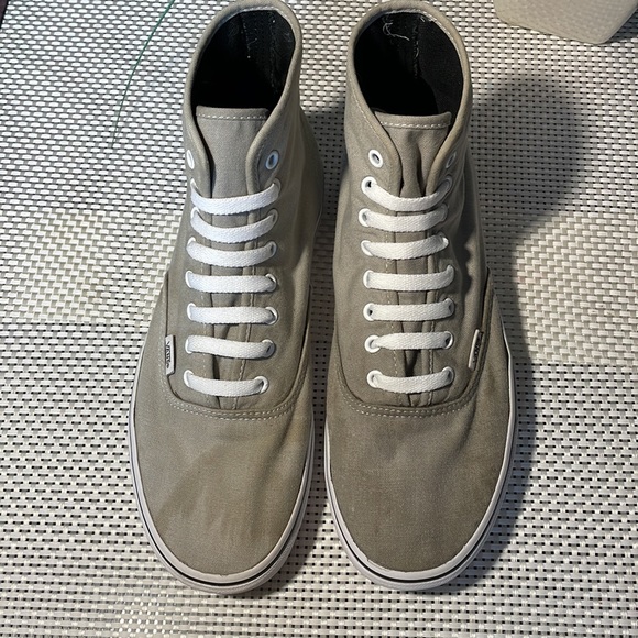 Light Grey Hightop Canvas Vans - Picture 3 of 6
